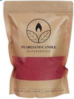 Kaarsenzand Pearl Sand Bordeaux inclusief 4 lonten 400 g, Nieuw