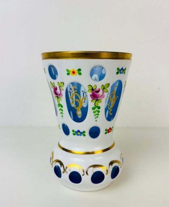 Vaas - Boheems Tsjechie glasvaas - Opaline glas, Antiek en Kunst, Curiosa en Brocante