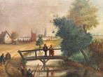 Charles Redig (XIX) - 19de eeuws landschap met figuren