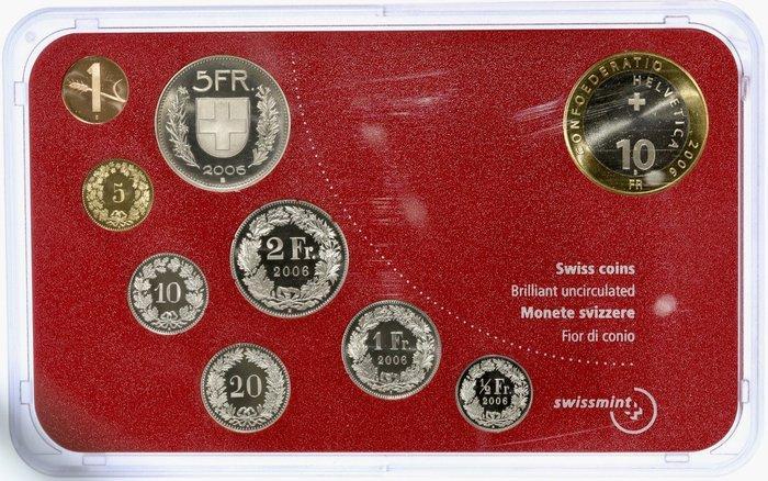Zwitserland. Year Mint Set 2006 (Zonder minimumprijs), Timbres & Monnaies, Monnaies | Europe | Monnaies non-euro