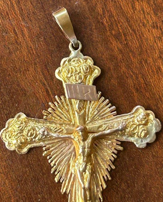 Kruishanger - 18 karaat Geel goud, Handtassen en Accessoires, Antieke sieraden