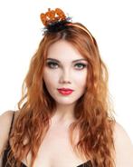 Halloween Haarband Glitter Pompoen, Verzenden, Nieuw