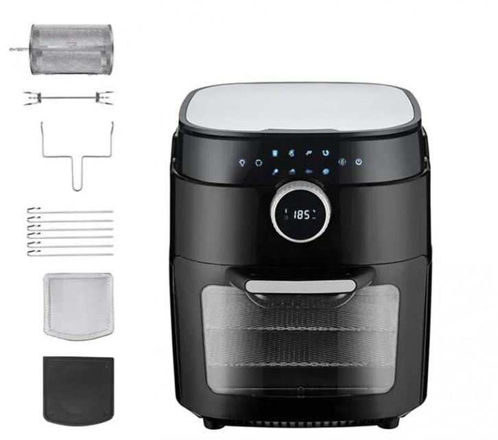 Dsp Kb2089 Airfryer 12 Liter Zwart, Elektronische apparatuur, Airfryers, Ophalen of Verzenden