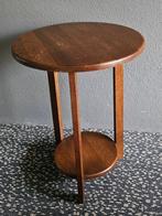 Bijzettafel - Vintage bijzet tafel van eikenhout uit de