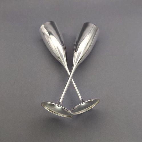 Champagneglas (2) - Zilver, Antiek en Kunst, Antiek | Zilver en Goud