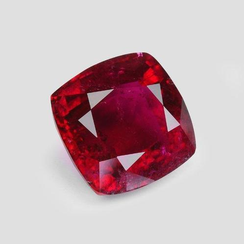 Rouge, Violet Tourmaline - 9.13 ct - International Colored, Handtassen en Accessoires, Edelstenen