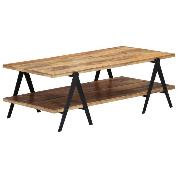 vidaXL Salontafel 115x60x40 cm massief mangohout, Huis en Inrichting, Tafels | Salontafels, Nieuw, Verzenden