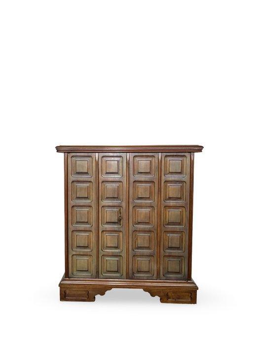 Credenza - Hout, Walnoot, Messing - Een kleine credenza van, Antiek en Kunst, Kunst | Designobjecten