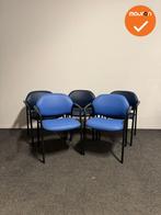 Vergaderstoel - Ahrend 320 - blauw kunstleer - zwart frame -, Ophalen of Verzenden