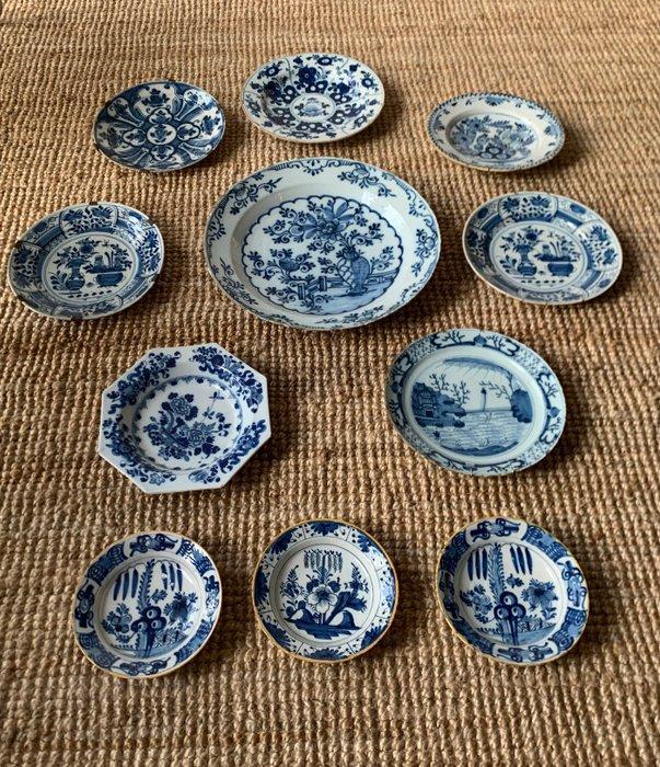 Delft - Assiette (11) - Faïence - 18e Delft (1720-1760), Antiquités & Art, Antiquités | Verre & Cristal