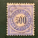 Zwitserland 1878/1893 - NO RP : 500 Fr porto met kopstaand