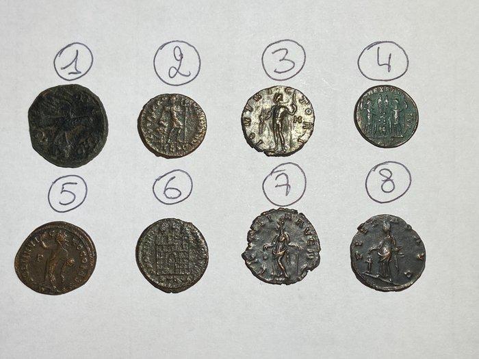 Romeinse Rijk Lot 8 munten 3e - 4e eeuw (Zonder, Postzegels en Munten, Munten | Europa | Niet-Euromunten