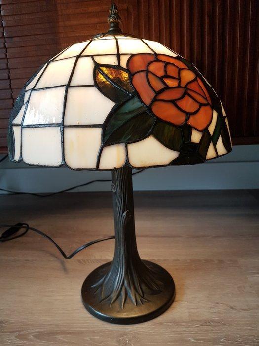 Tiffanylamp tafellamp Flowers - Vijfkleurig - Origineel -, Antiek en Kunst, Curiosa en Brocante