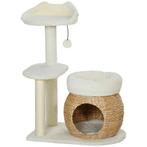 TRUUSK Krabpaal 79 cm - Met Kattenhol en Bed - Speelballen -, Verzenden, Nieuw