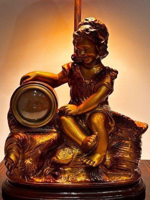 Lampe de table - Plâtre, Antiquités & Art, Curiosités & Brocante