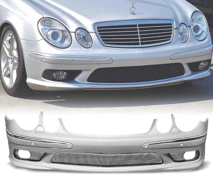 PARE CHOCS FRONTAL POUR MERCEDES W211 02-06 PDC LOOK AMG, Auto-onderdelen, Carrosserie, Verzenden