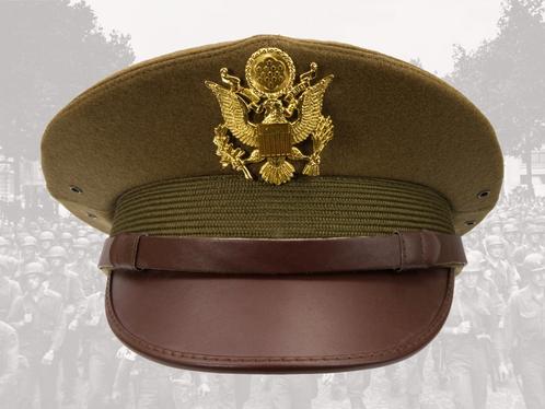 Replica US Officer Visor Cap ww2, Verzamelen, Militaria | Tweede Wereldoorlog, Ophalen of Verzenden