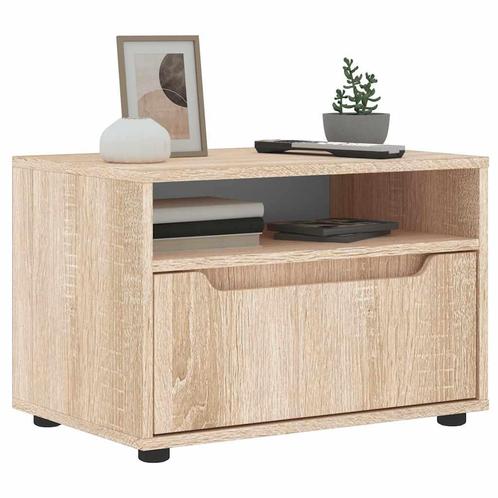 vidaXL Tv-meubel VISNES 60x40x38 cm bewerkt hout sonoma, Huis en Inrichting, Kasten |Televisiemeubels, Nieuw, Verzenden