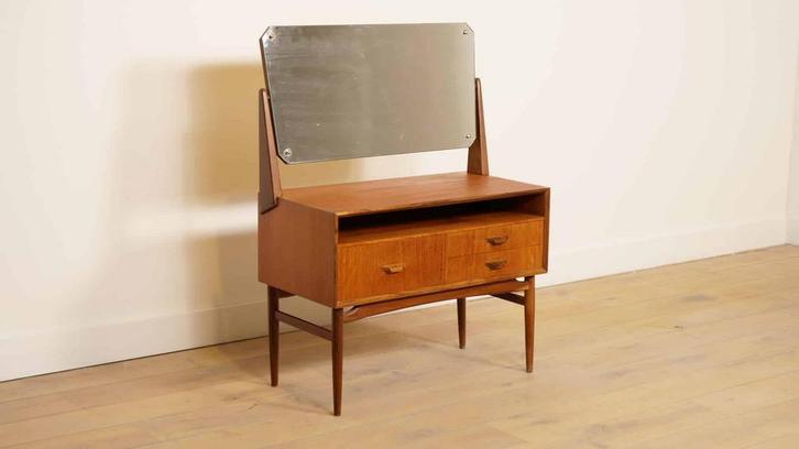 Vintage kaptafel | Deens design | Teak, Maison & Meubles, Tables | Coiffeuses, Enlèvement ou Envoi