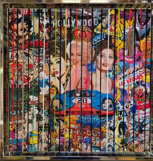 Elmago - Iconic pop 60codebarre (large), Antiek en Kunst, Kunst | Schilderijen | Modern