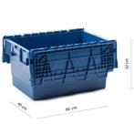 Distributiebak 600x400x320 mm Nestbaar Stapelbaar Blauw, Zakelijke goederen, Horeca | Overige, Ophalen of Verzenden