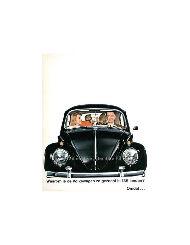 1962 VOLKSWAGEN KEVER 1200 BROCHURE NEDERLANDS, Boeken, Auto's | Folders en Tijdschriften