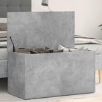 vidaXL Opbergkist 84x42x46 cm bewerkt hout betongrijs, Huis en Inrichting, Kasten | Overige, Verzenden, Nieuw