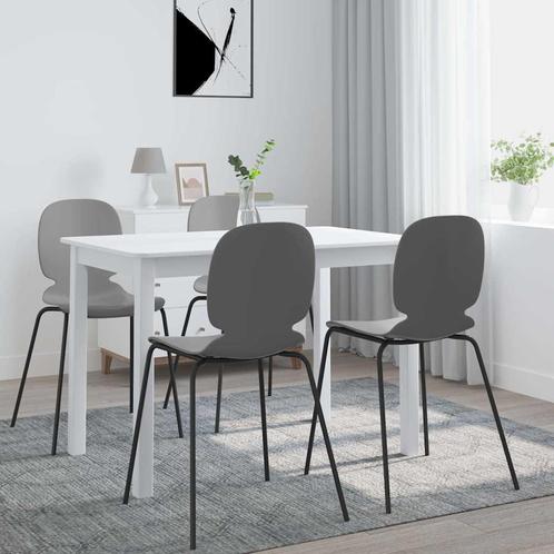vidaXL Eettafel 114x71x75 cm massief rubberwood wit, Huis en Inrichting, Tafels | Eettafels, Nieuw, Verzenden
