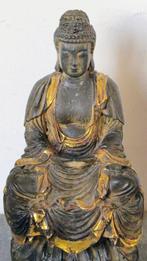 Beautifully pattinated ancient Boedha - Hout, Aardewerk,