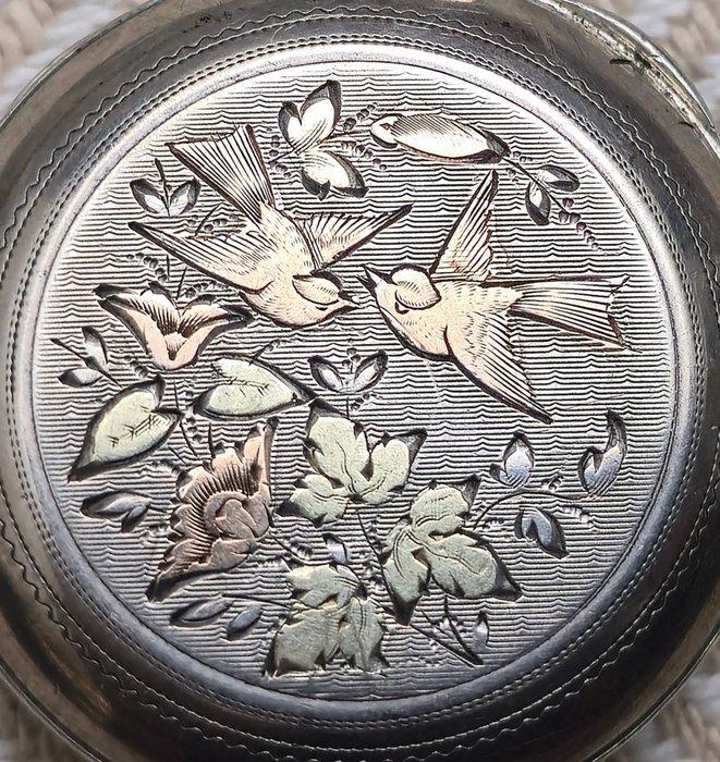 Reloj de bolsillo antiguo - De plata maciza y oro de, Handtassen en Accessoires, Horloges | Heren