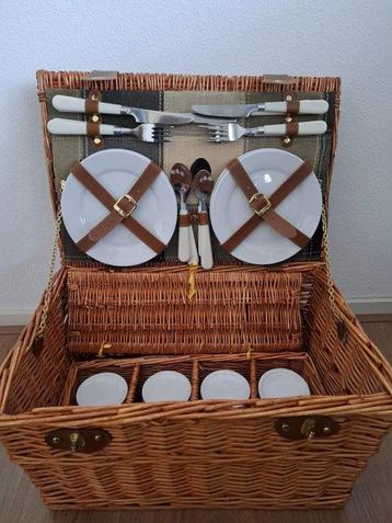 Picknickmand - Keramiek, Leder, Metaal, Rattan -, Antiquités & Art