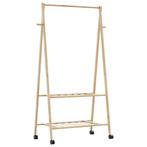 vidaXL Kledingrek met schappen en wielen 96x45,5x155,5 cm, Huis en Inrichting, Kasten | Kleerkasten, Verzenden, Nieuw
