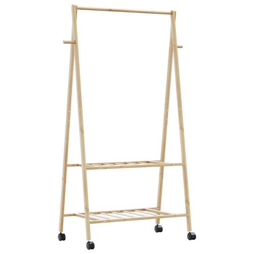 vidaXL Kledingrek met schappen en wielen 96x45,5x155,5 cm, Huis en Inrichting, Kasten | Kleerkasten, Nieuw, Verzenden