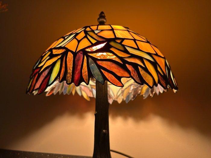 Tiffany - Lampe de table - Vitrail, Acier, Antiquités & Art, Curiosités & Brocante