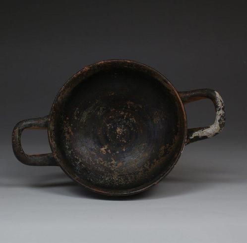 Grec antique mycénien Poterie Skyphos avec graffiti. Licence, Verzamelen, Mineralen en Fossielen