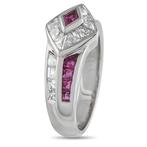 Ring Platina - 2.20ct. tw. Diamant (Natuurlijk) - Robijn, Handtassen en Accessoires, Ringen, Nieuw