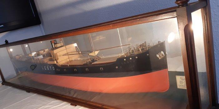 Bateau miniature à demi-coque - Werftmodell, SS LESTO -, Antiquités & Art, Curiosités & Brocante