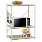 vidaXL Magnetronkast 60x39,6x79,5 cm bewerkt hout wit en, Huis en Inrichting, Keuken | Keukenbenodigdheden, Verzenden, Nieuw