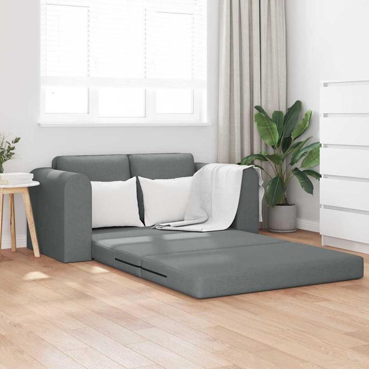 vidaXL Slaapbank Donkergrijs 148 x 71 x 83 cm Stof, Huis en Inrichting, Zetels | Zetels, Nieuw, Verzenden