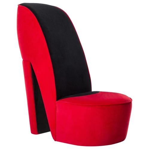 vidaXL Chaise en forme de talon haut rouge velours, Maison & Meubles, Fauteuils, Neuf, Envoi