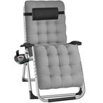 tectake Ligbed Cloud inklapbaar, traploos verstelbaar - lich, Tuin en Terras, Verzenden, Nieuw