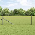 vidaXL Hek met Palen Grijs 0.4 x 25 m PVC-gecoat staal, Tuin en Terras, Verzenden, Nieuw