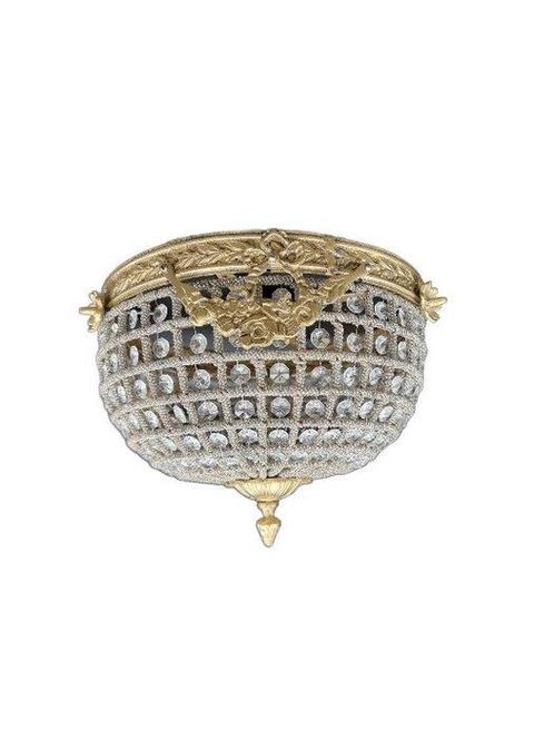 Plafonnier - Bronze, Cristal - Fait main en France, Antiek en Kunst, Curiosa en Brocante