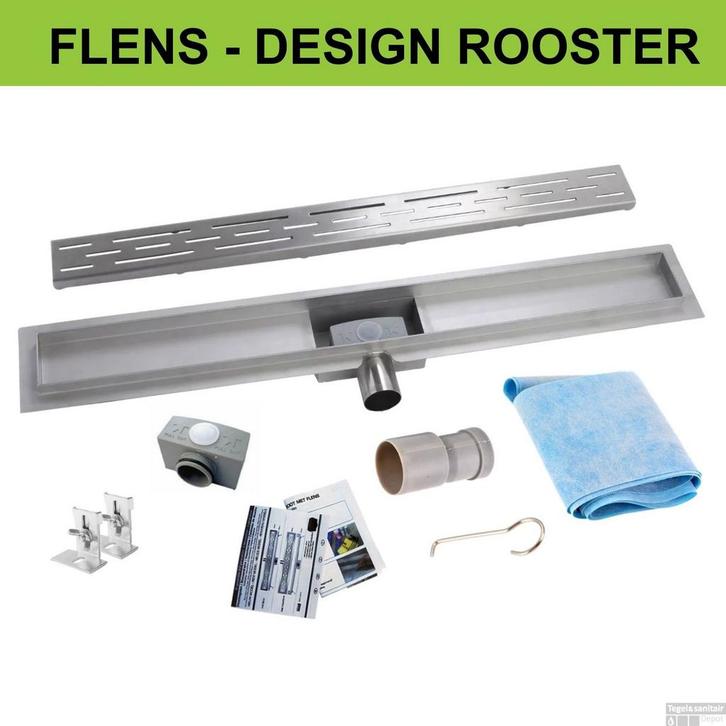 Aanbieding: Wiesbaden RVS Douchegoot | Flens met Uitneembaar, Doe-het-zelf en Bouw, Sanitair, Douche, Nieuw, Ophalen of Verzenden