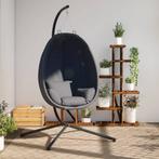 vidaXL Hangstoel met standaard stof en staal, Tuin en Terras, Verzenden, Nieuw