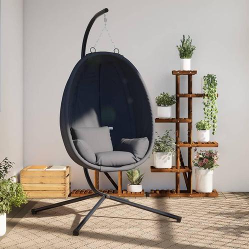 vidaXL Hangstoel met standaard stof en staal, Tuin en Terras, Overige Tuin en Terras, Nieuw, Verzenden