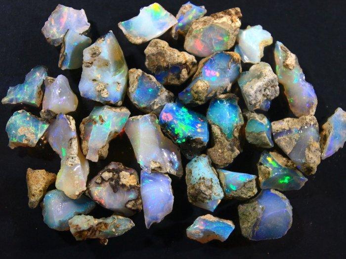 Ct. 61.00 Topkleur Ethiopische opaal - Collectie- 12.2 g, Collections, Minéraux & Fossiles