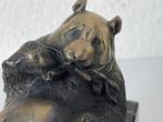 Greno - sculptuur, Eating Panda - 14 cm - Gepatineerd brons, Antiek en Kunst, Curiosa en Brocante