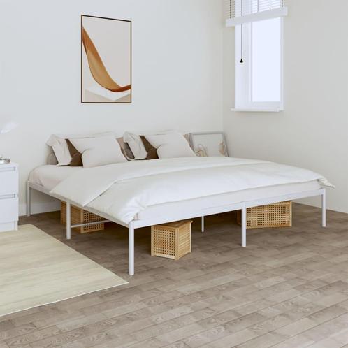 vidaXL Bedframe metaal wit 193x203 cm, Huis en Inrichting, Slaapkamer | Bedden, Nieuw, Verzenden