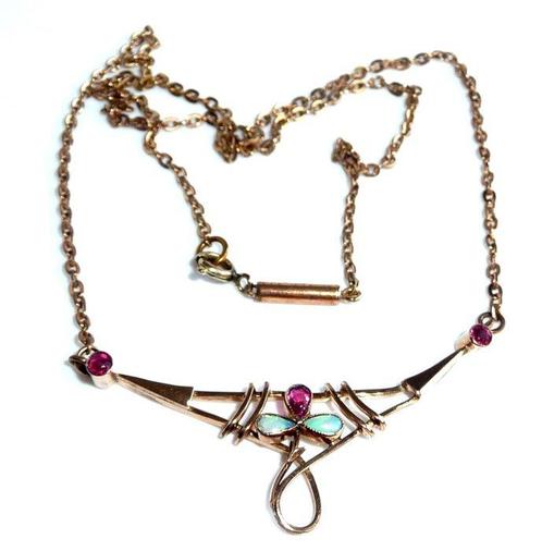 Zonder Minimumprijs - Halsketting Verguld -  0.35ct. tw., Handtassen en Accessoires, Kettingen